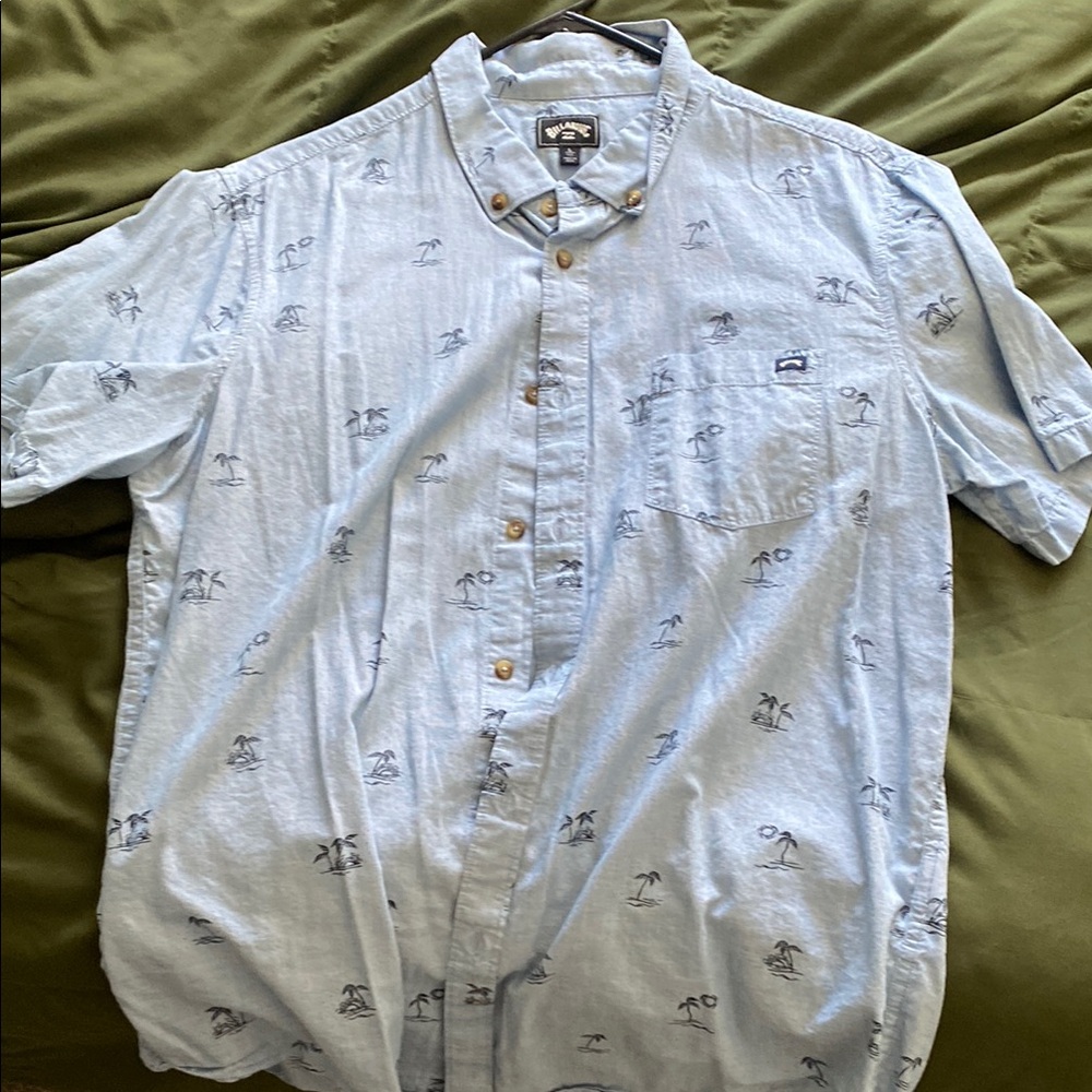 Light Blue Printed Men’s Shirt